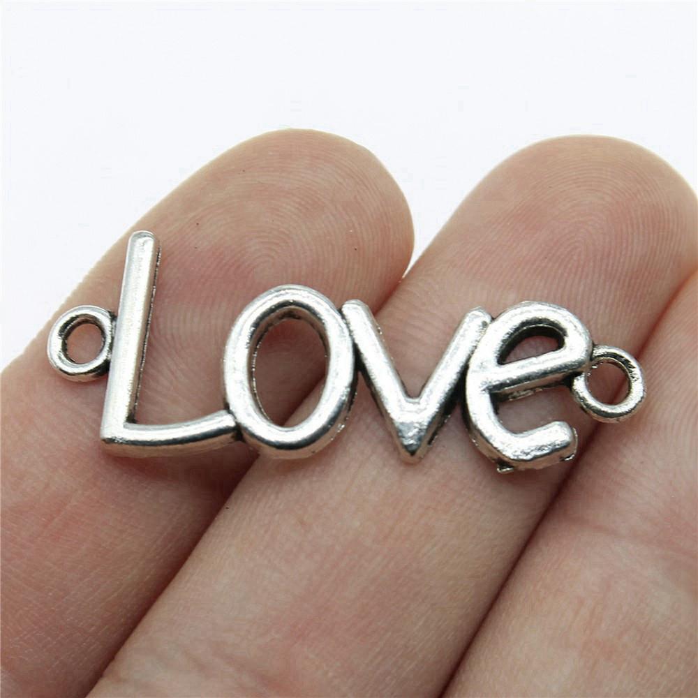 Letter Plate Connectors Alphabet A-Z Antique Bronze Zinc Alloy Jewelry Making Craft Parts DIY Connect Parts
