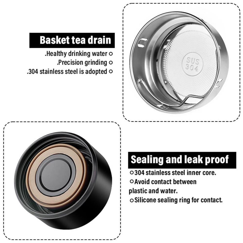 1pc Thermos Bottle Smart Cup With Temperature Display 304 Stainless Steel Vacuum Insulated Intelligent Cup For BMW M Performance