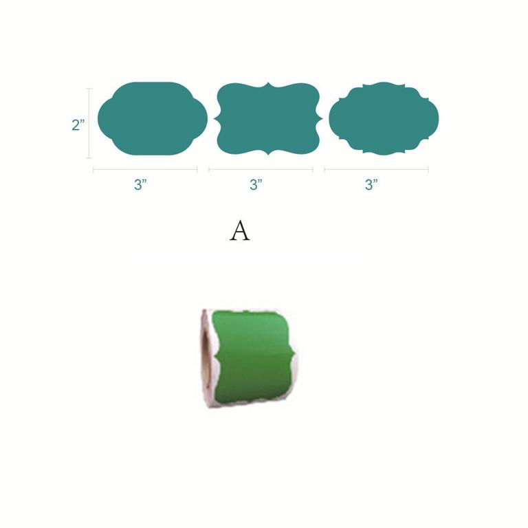 Reusable Colored Kraft Paper Multi Graphic Adhesive Label