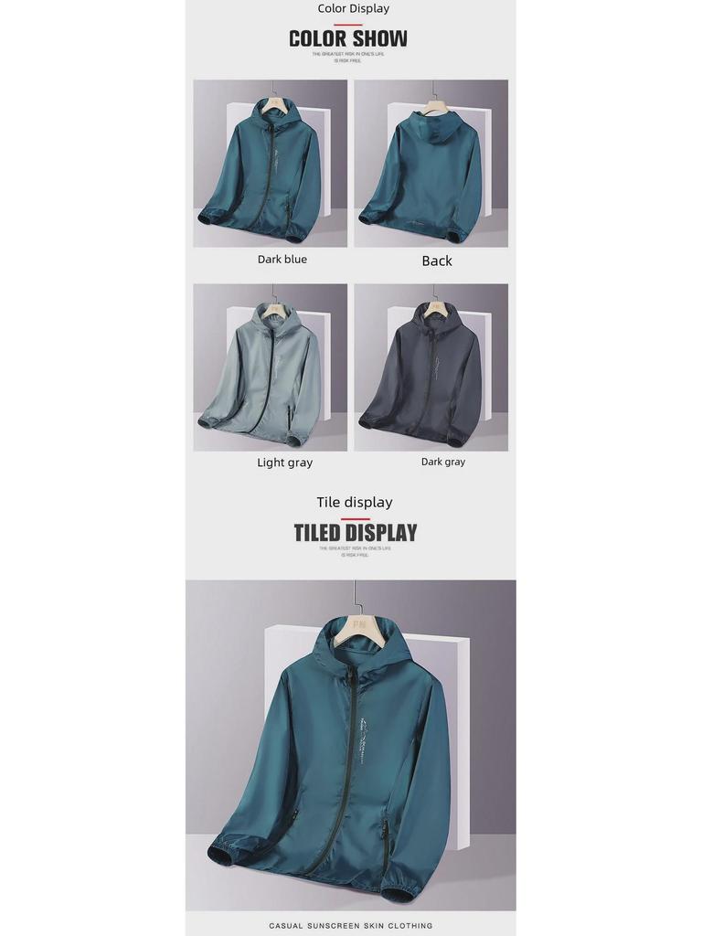 Men's Summer Ice Silk Sun Protection Jacket - Lightweight, Breathable, Long Sleeve for Fishing & Outdoor Activities