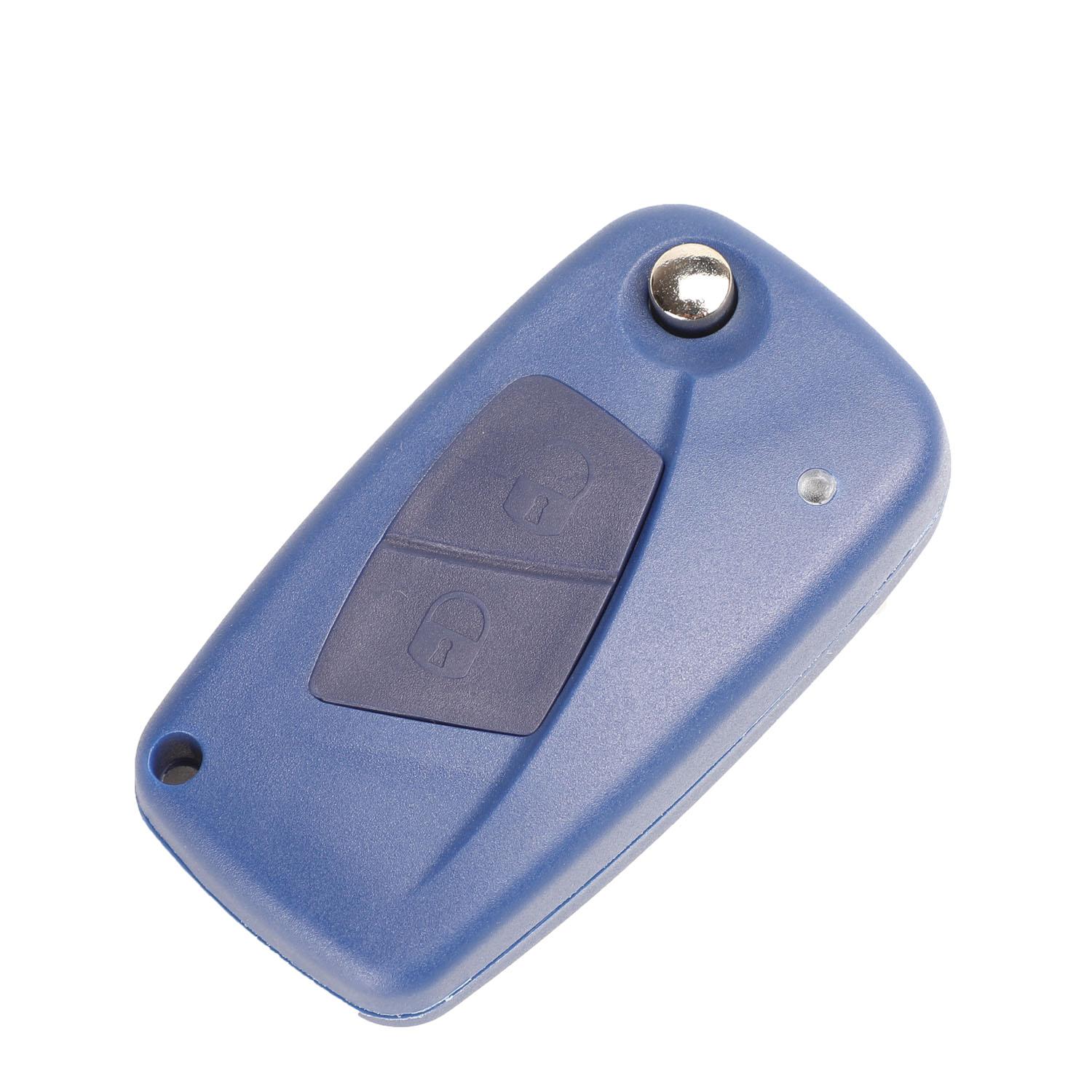 

jingyuqin Дистанционный складной чехол для ключа автомобиля Чехол для Fiat Punto Ducato Stilo Panda Idea Doblo Bravo Keyless Fob 3B синий
