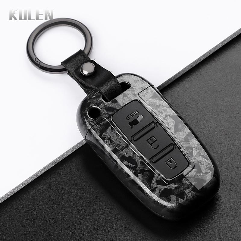 Abs Carbon Fiber Style Car Key Case Cover For Hyundai Ix35 Elantra Sonata 8 9 For Kia Sportage K5 K2 Sorento Optima Forte Shell