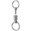 TIMULTI Titanium Detachable Quick Release Key Ring with Detachable 4 Split Rings Keychain, Carabiner, Keychain, Compact, Lightweight,