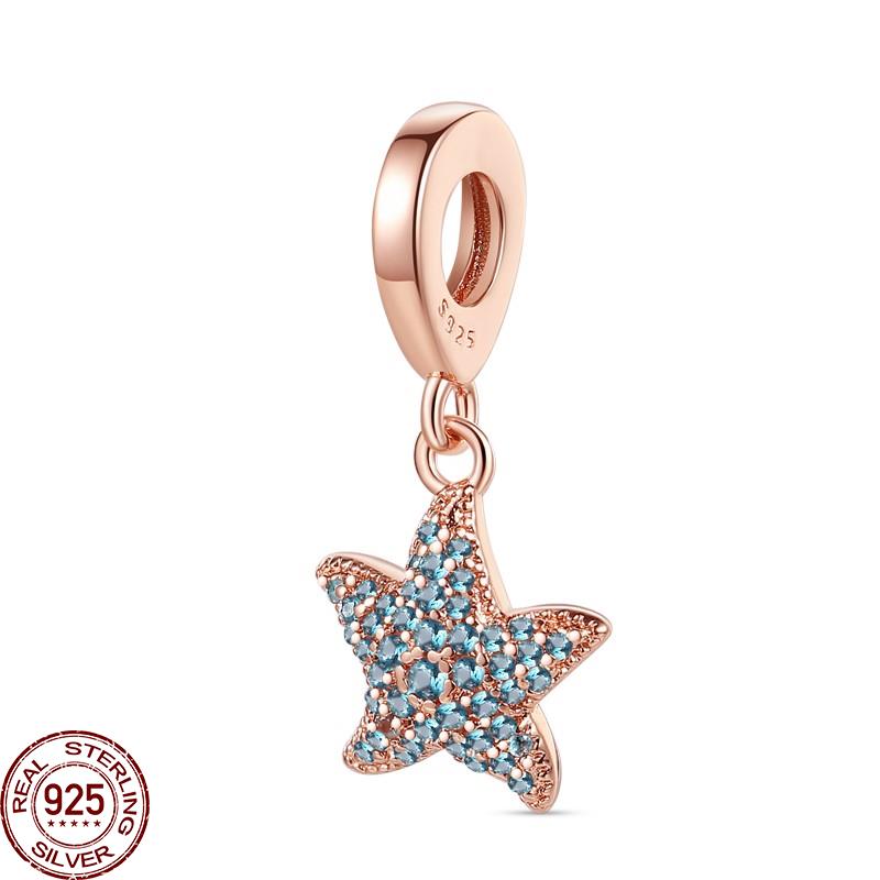 Women copper Sea Summer Design Dangle Turtle Starfish Octopus Dolphin Bead Charms Charm Bead Charms Authentic Accessories Bracelets Jewellery