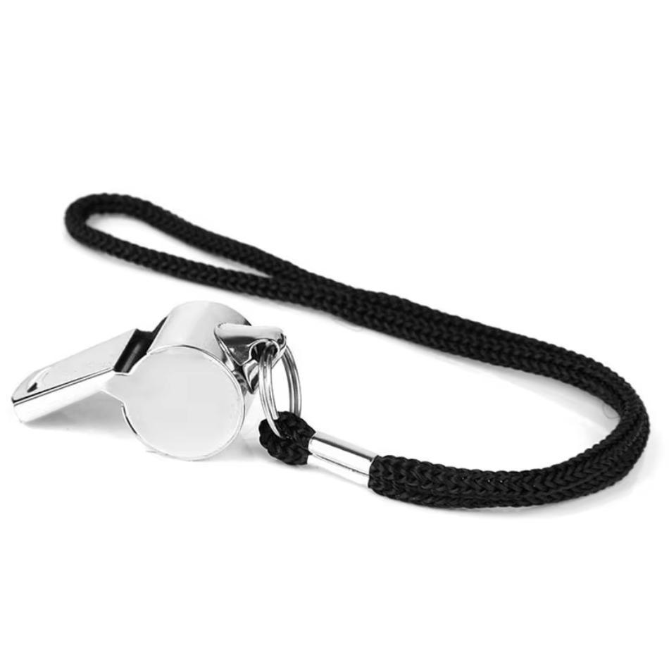 1 Pcs Referee Whistle Metal Stainless Steel Sports Whistle Sports Equipment with Hanging Rope