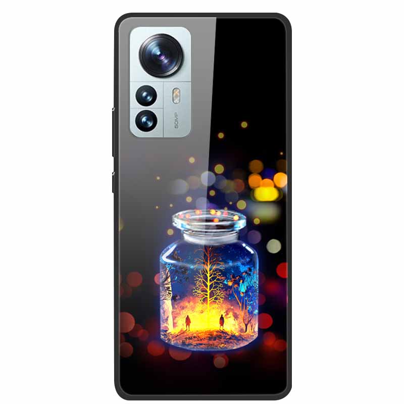 For Redmi Note 12S Case Tempered Glass Hard Back Cover for Xiaomi Redmi Note 12 Note12 Pro 4G 5G Phone Cases Note12S 12 S 12Pro