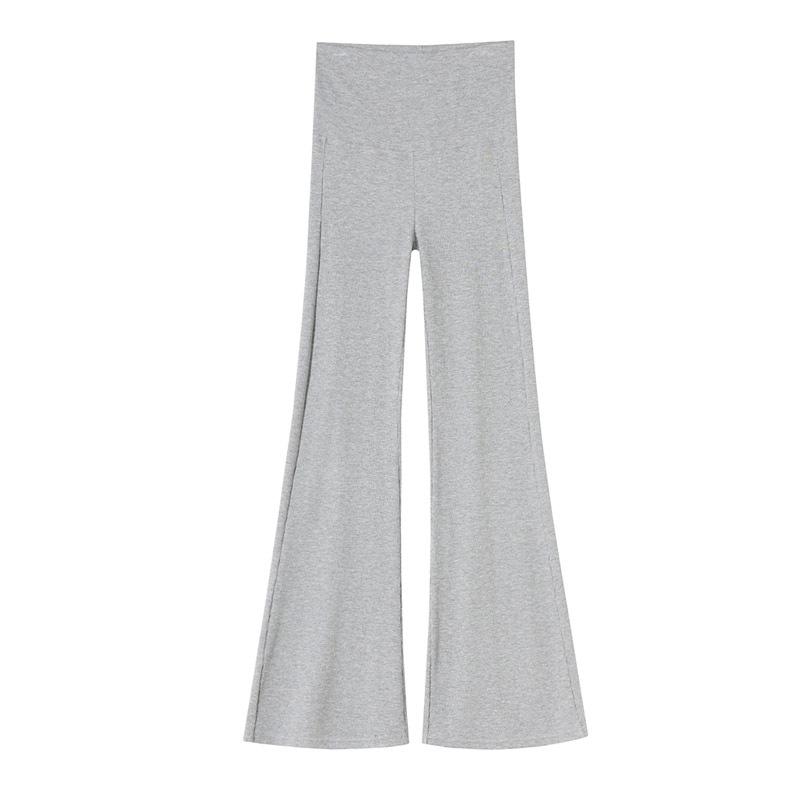 2025 Maternity Wide-Leg Knit Pants: Pre- and Postnatal Spring/Autumn Drape Style with Belly Support