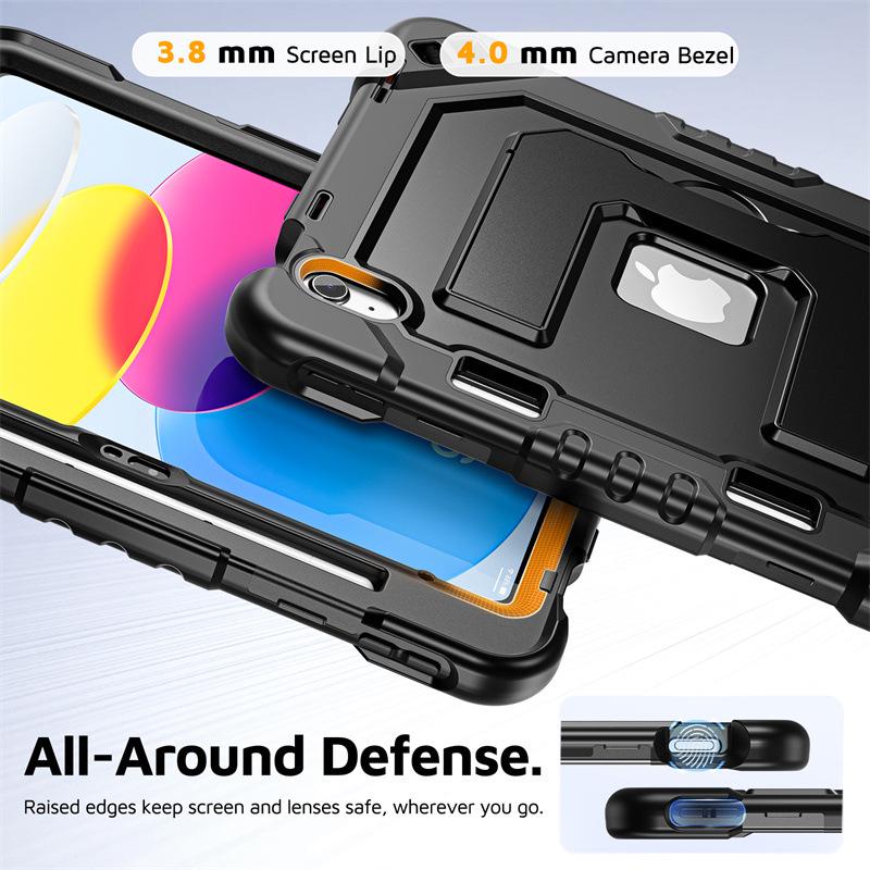iPad 10th/11th Gen Pro 11 Invisible Folding Stand Anti-drop Protective Strap Case