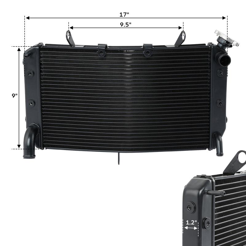Motorcycle Radiator Cooler For Yamaha FAZER 1000 FZ1-S FZ1S FZ1-N FZ1N 2006-12 FZS1000 06-15 FZ8-N FZ8-S FZ8-NA FZ8-SA 2011-2015
