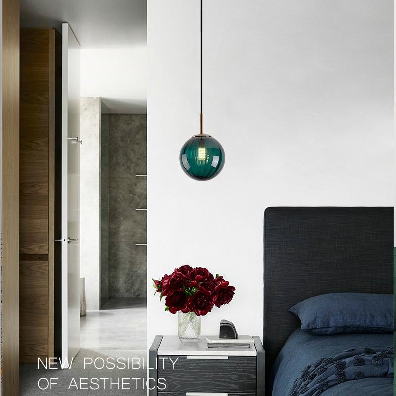 Modern Led Pendant Light Nordic Hanging Lamps Glass Ball Lighting Fixtures Home Bedroom Living Room Suspension Luminaires Shop