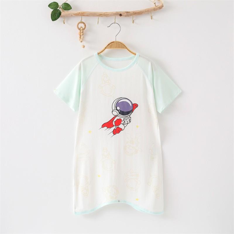 A Class Infant Sleeping Bag Short Sleeve Baby Romper Anti-kick Blanket Cartoon Toddler Homewear 1-3 Years Old 80cm
