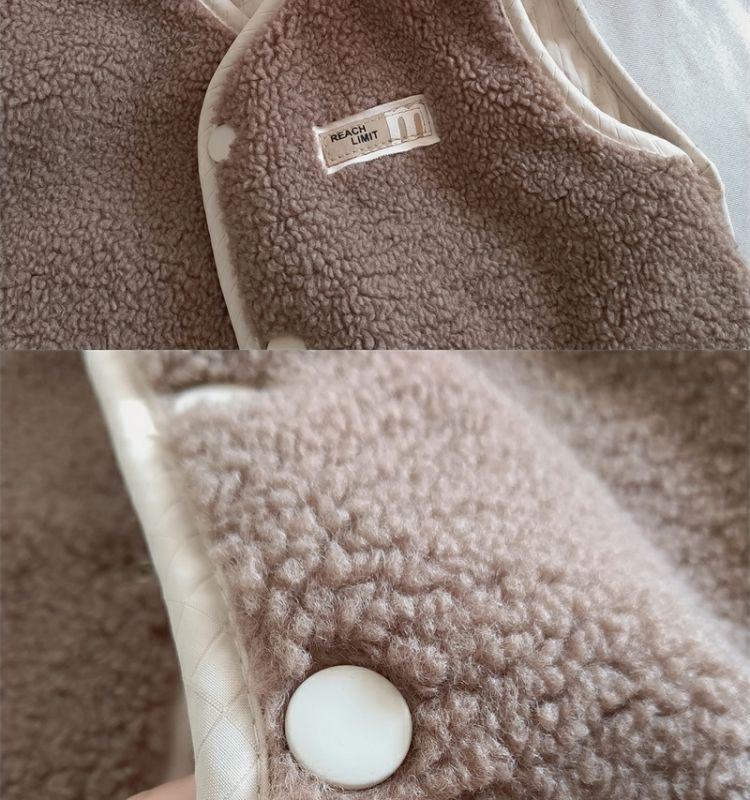 Children's Retro Lambswool Fleece Vest, Double-Sided, Autumn/Winter, Korean Style for Boys and Girls