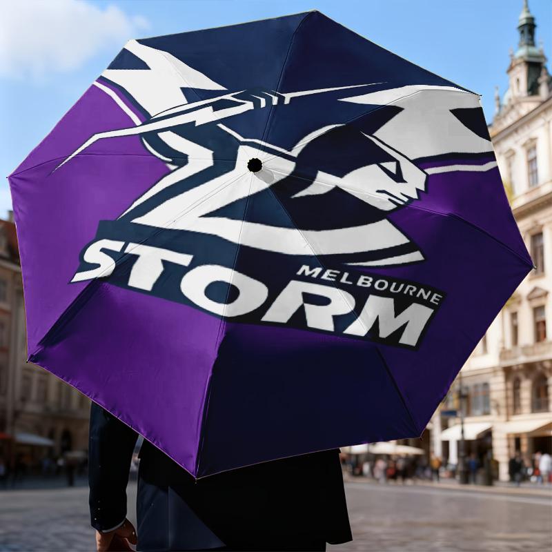 Melbourne Storm Team Umbrella Folding umbrella, automatic umbrella 8-Frame for Travel, camping Use Gift for Halloween Christmas
