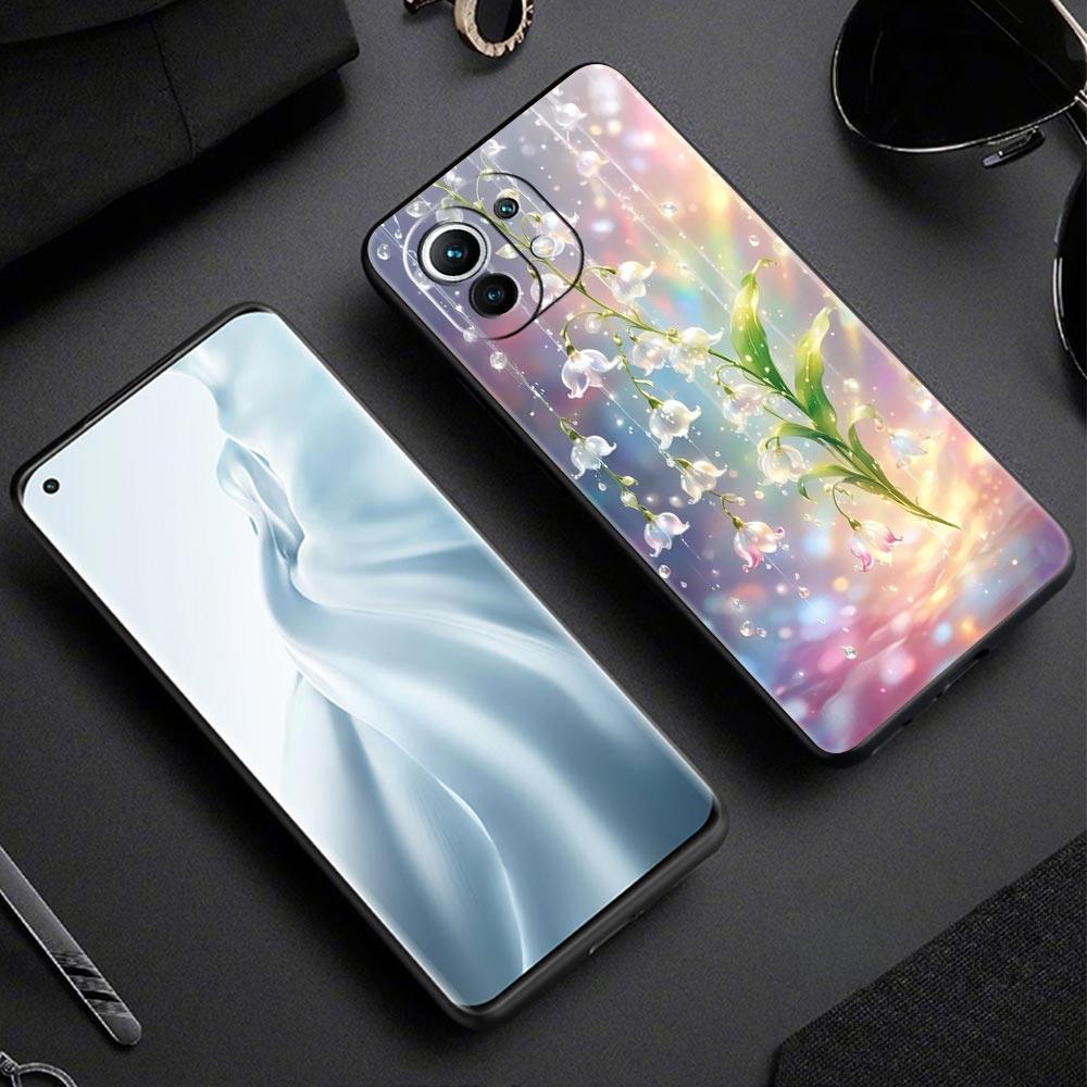 Lily Of The Valley Clear Floral Phone Case Cover for Xiaomi Mi 17 15 14 13 12 11 Ultra 15T 14T 13T 12T 11T Pro Lite 5G Soft TPU