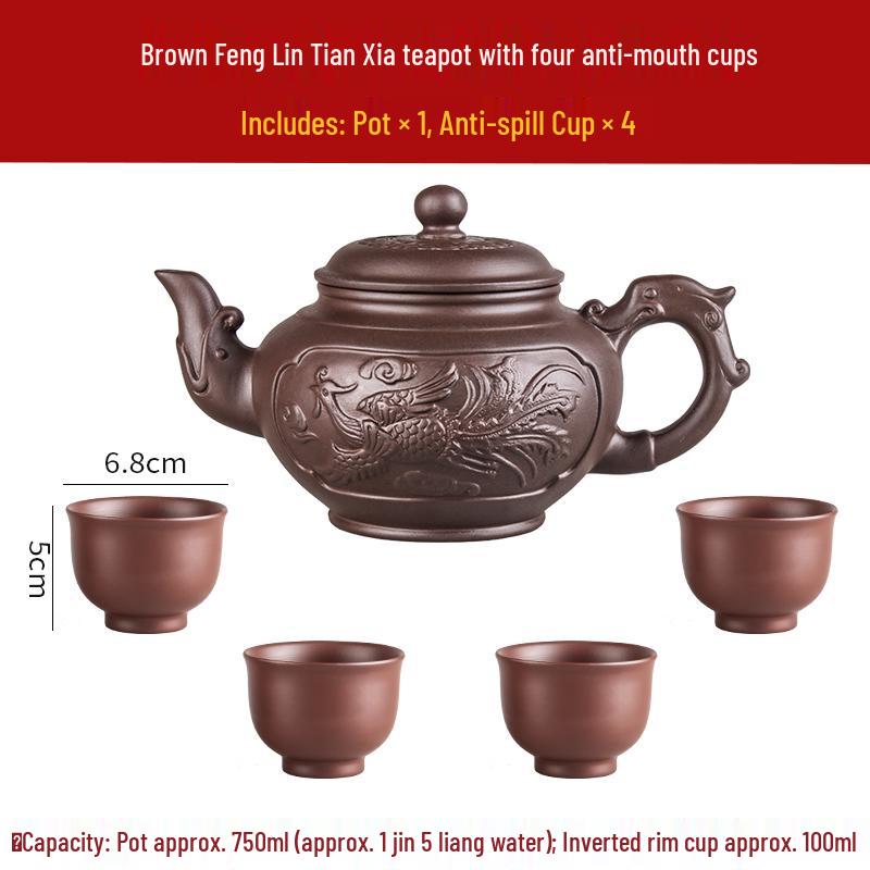 Large Yixing Zisha Handmade Ceramic Teapot for Kung Fu Tea