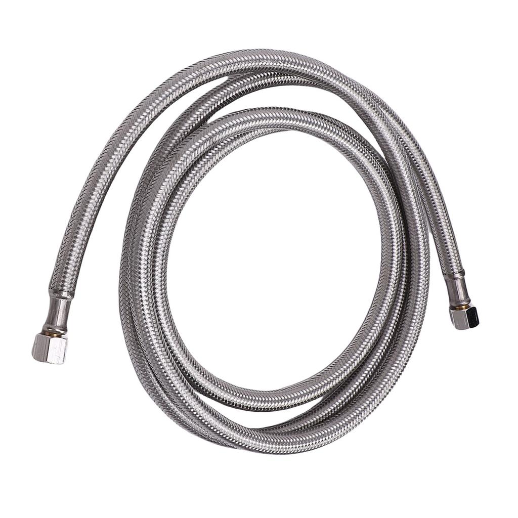 Ice Maker Hose Stainless Steel 1/4 Inch Woven Ice Maker Water Supply Hose Connector for DIY Replacement S