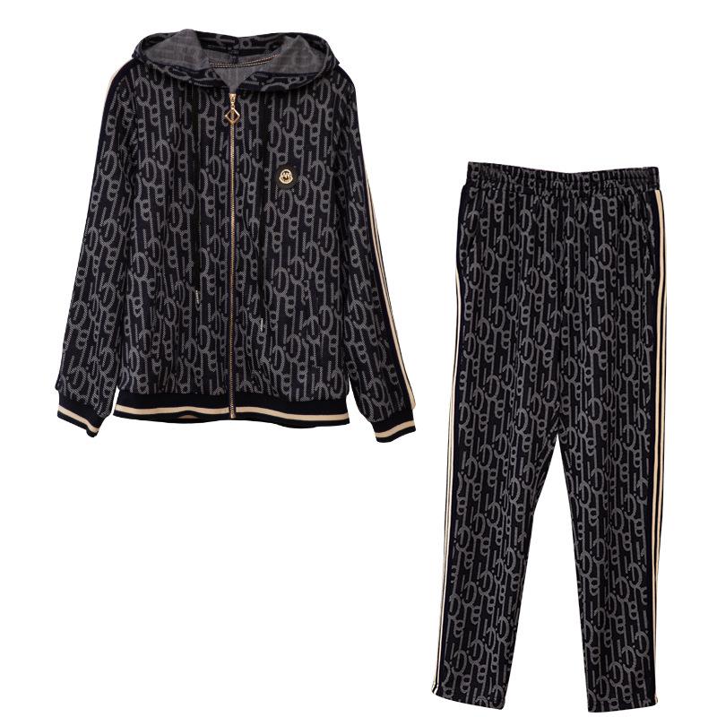 

Женский модный свободный повседневный спортивный костюм из двух частей XXXXL синий