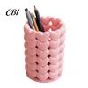 Decorative Pen Container 3D Printed Hollow Heart Holder, Aesthetic Stand, Girlish Love Stitching Stand Makeup Brush Multifunctional Storage