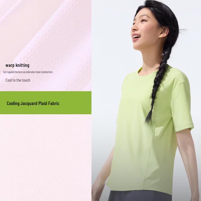 Women s Cooling Quick-Dry T-Shirt with Hollow-Out Back L