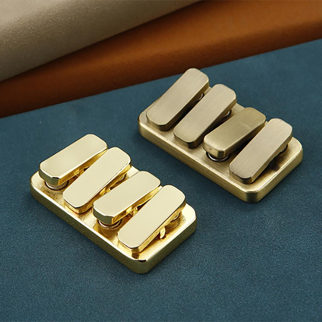 Metal Fidget Clicker Rectangle Shape Stress Relief Toy Classroom Office Desk Toy Golden Rectangle Fidget Piano Keys