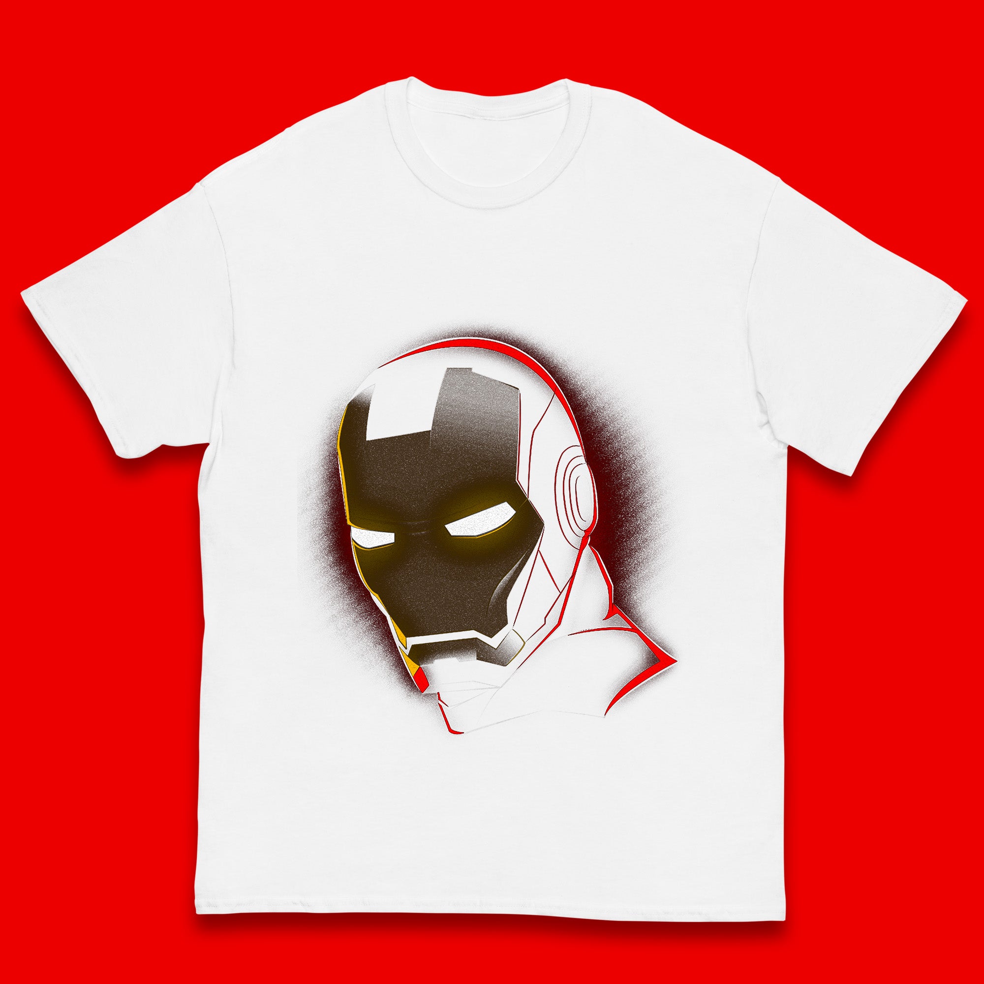Marvel Avengers Iron Man Portrait Art Superhero Comic Book Character Iron-Man Marvel Comics Kids T Shirt 140