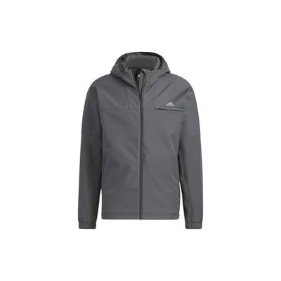 Solid Color Hooded Zip-Up Long Sleeve Jacket Men Jacket Gray IK7354