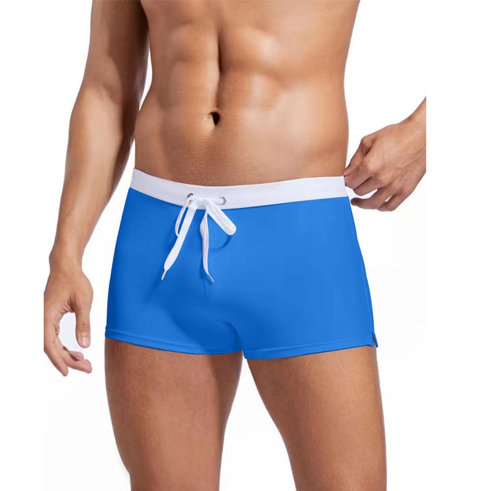 2026 Men's Solid Color Anti-See-Through Quick-Drying Sports Shorts with Drawstring