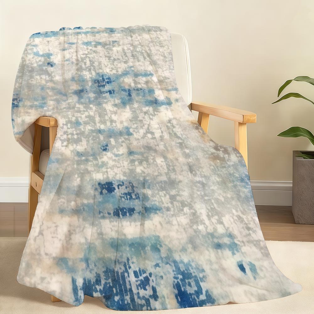 blue and white print Blanket Soft Throw Blanket for Home Bedroom Bed Sofa Picnic Travel Office Rest Cover Blanket Gift