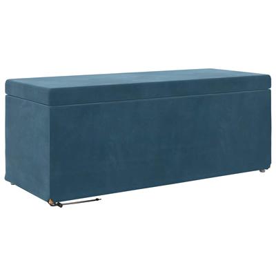 Stool Blue 101 X 41 X 40 Cm Velvet and Engineered Wood