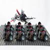 14pcs MOC Medieval Dwarf Warrior Elves Knights LotR Uruk-hai Orc Rohan Soldier with Witch King Leader Figure Building Block Toys
