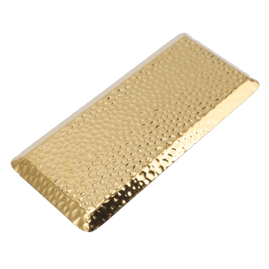 25x11cm Towel Hammered Trays Stainless Steel Multi Purpose Dishwasher Safe Dessert Tray Plate for Home Restaurant