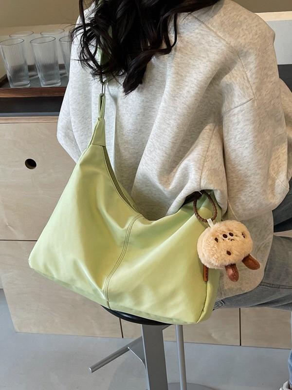 Oxford Cloth Saddle Bag For Women With Zipper Closure For Daily Use