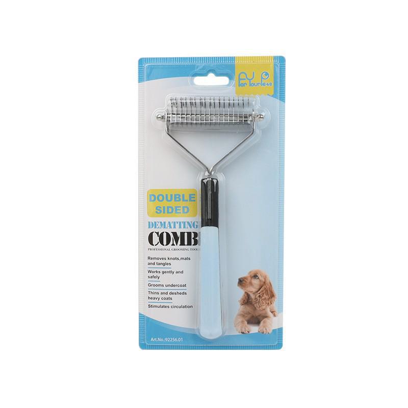 Pet Supplies Y-Shaped Detangling Comb: Single & Double-Sided Comb for Cats & Dogs, Removes Hair & Floating Fur