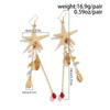 Salircon Boho Seestern Muschel Lange Quastenohrringe Damen 2026 Sommer Strandurlaub Goldfarbe Quallenohrringe Schmuck Geschenk