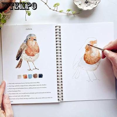 Aquarell-Arbeitsbuch für Anfänger Spiralgebundenes Skizzenbuch zum Malen, Zeichnen und für die Kunstpraxis Langlebige Spiralbindung Bücher