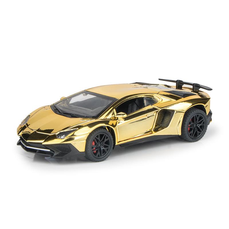 1:קנה מידה 32 דגמי Lp750-4 מסגסוגת G800 צעצועים רכב יציקת מתכת גרסת ציפוי אלקטרוליטי רכב משיכה לאחור עם צליל ואור מתנות חג המולד לילדים