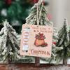 Christmas Santa Claus Wooden Money Card Pendant Merry Christmas Decor for Home 2025 Navidad Xmas Tree Ornament New Year 2026