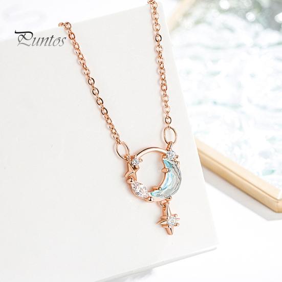 

Подвеска в виде звезды и луны, женское ожерелье со стразами, элегантное роскошное регулируемое гипоаллергенное ожерелье на ключицу для девочек, модные ювелирные изделия, подарок