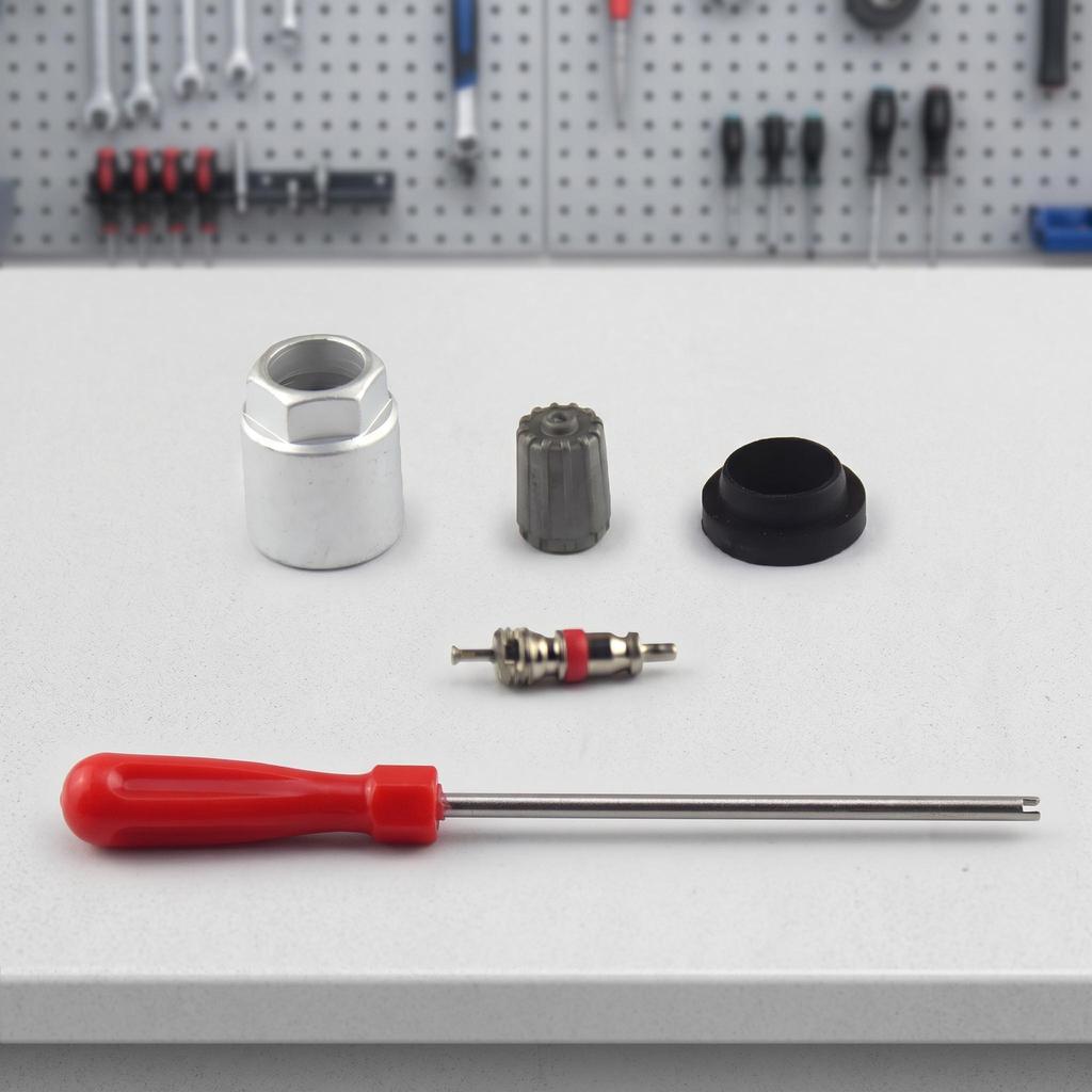 4 Pieces Wheel Tire Pressure Service Rebuild Pack Kit Valve Core Removal Tool Portable