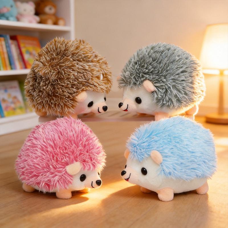 Adorable Cartoon Hedgehog Keychain 9/12cm Cute Portable Pendant for Backpack Luggage Key Holiday Gift