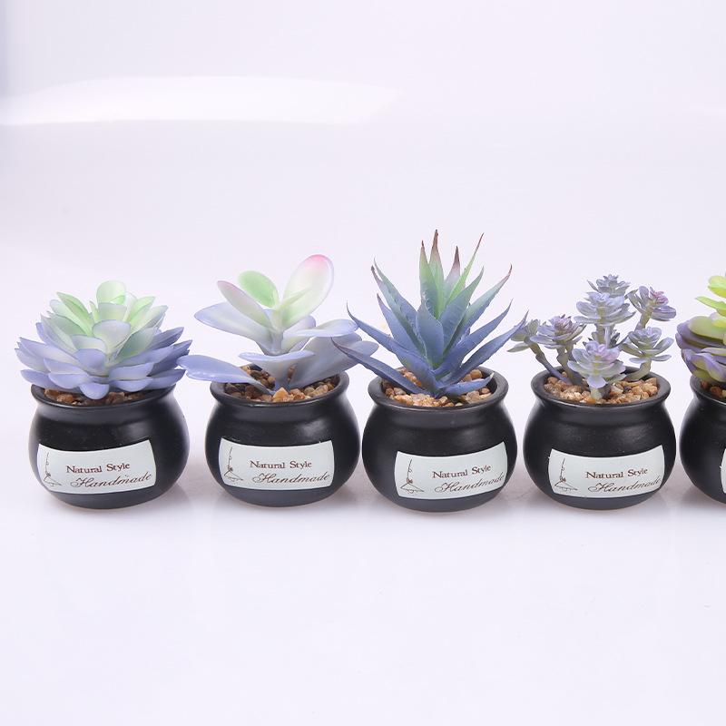 Home Decoration Simulation Succulent Plant Cement Bonsai, Fake Succulent Potted Plant, Mini Simulation Succulent Potted Plant