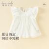 David Bella Girls' Short-sleeved T-shirt Summer Dress Baby Doll Shirt Children's Mesh Skirt Top