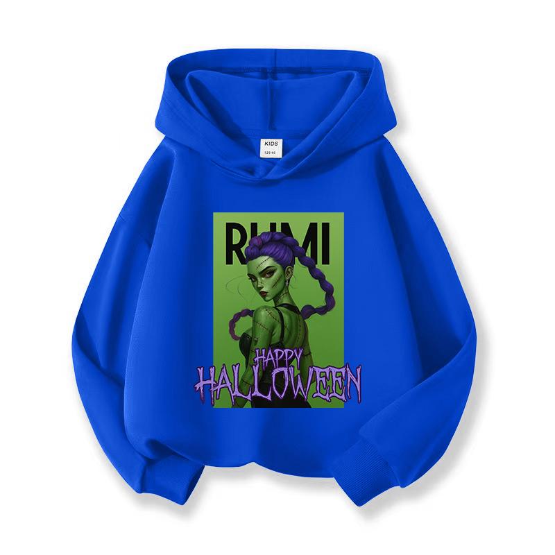 KPOP Children Hoodie Korean Style Halloween Gift Boys Girls Warm Outerwear Autumn Winter 2025 Y2K Fashion Trendy