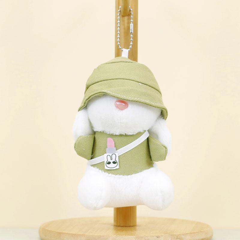 

Adorable Rabbit Plush Keychain With Soft Fur For Bags And Keys In Multiple Colors зелений