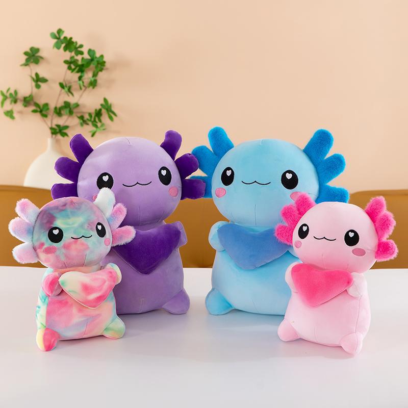 Morbido Peluche Axolotl in 4 Colori Dinosauro Esagonale Peluche Animale Regalo Carino Per Coppie
