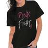 Pink Fight Graffiti Breast Cancer Awareness Womens Graphic Crewneck T Shirt Tee