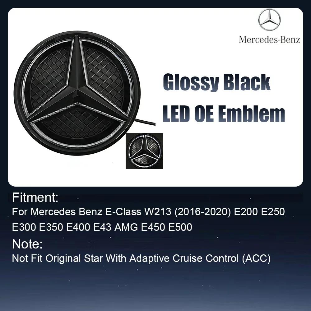 

Car Sticker For Mercedes Benz Silver And Black OE Style Front Grill Star Emblem Chrome Logo Badge Fit For Mercedes Benz E200 E25