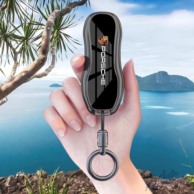AABK1 3 4 Buttons Car Key Case Cover Fob Shell Bag For Porsche 718 Cayenne Panamera 911 Macan Key Case Key Cover Taycan Cayman Boxster