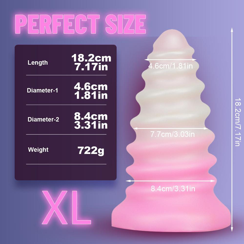 Screws Soft Silicone Anal Plug  Adult Male and Female SM Sex Toys  Masturbation Orgasm Toys  Irregular Anal Dilation