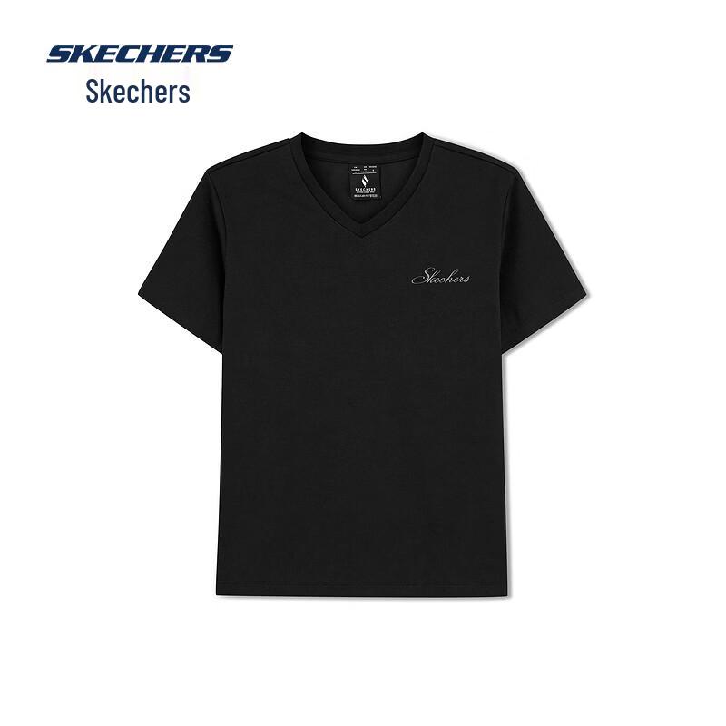 Skechers Women s Spring/Summer Knitted Short Sleeve T-Shirt L126W039 XL